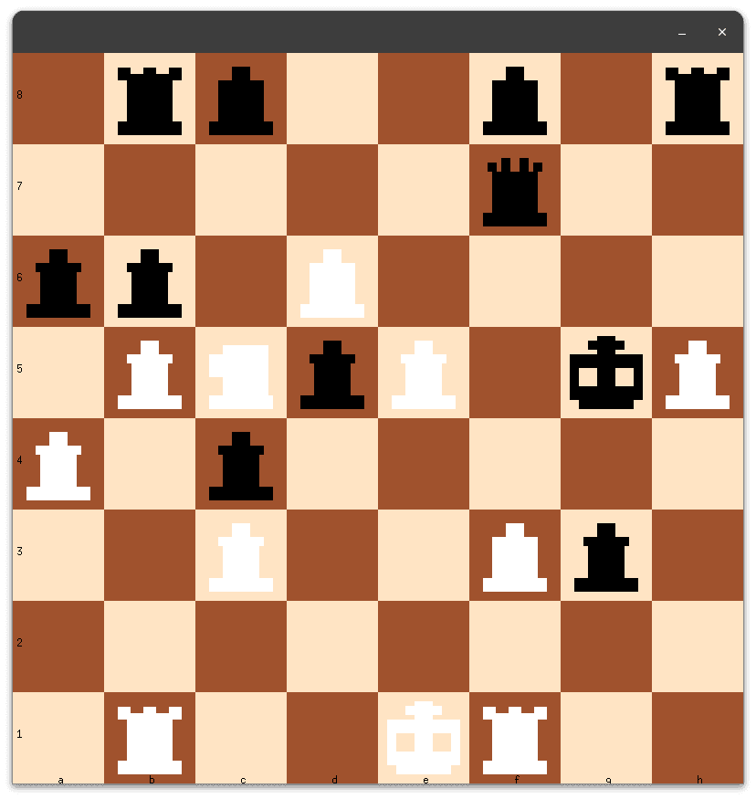 The original chess game drawn in an X11 window